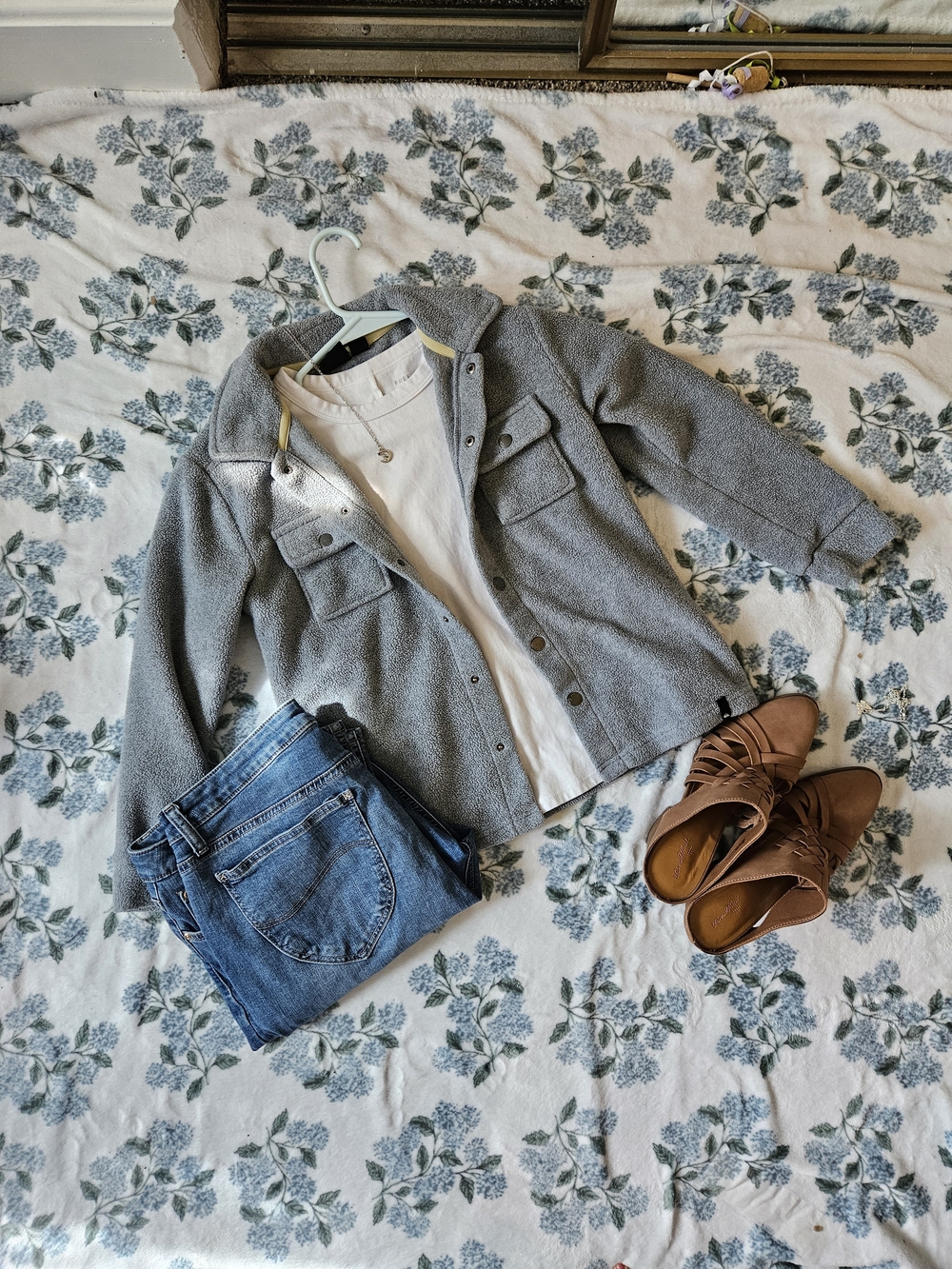 Quiksilver Gray Teddy Shacket Jacket